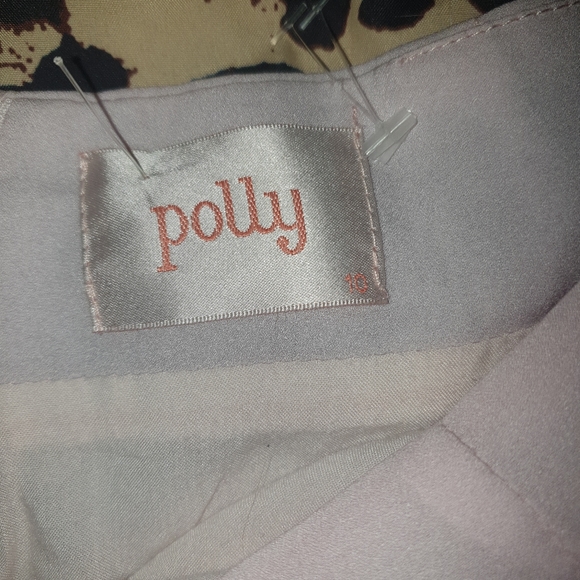 Polly pastel pink high waist flowy shorts size 10 - Picture 3 of 3